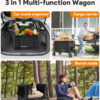 3 in 1 Collapsible Wagon, 120L & 220lbs, Black