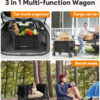 3 in 1 Collapsible Wagon, 120L & 220lbs, Black