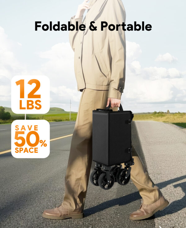 3 in 1 Collapsible Wagon, 120L & 220lbs, Black
