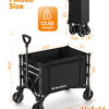 3 in 1 Collapsible Wagon, 120L & 220lbs, Black