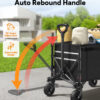 3 in 1 Collapsible Wagon, 120L & 220lbs, Black