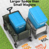 Utility Collapsible Wagon, 200L & 440lbs, Army Green