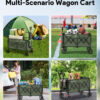 Utility Collapsible Wagon, 200L & 440lbs, Army Green