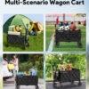 Utility Collapsible Wagon, 200L & 440lbs, Black