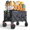 Heavy Duty Collapsible Wagon, 180L & 330lbs, Grey