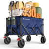 Heavy Duty Collapsible Wagon, 180L & 330lbs, Blue