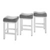Counter Height Bar Stools Set of 3, 24 Inch, Grey+White