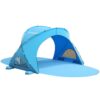 1 Beach Tent, with UPF50+ UV Protection, 4 Persons, Sky Blue