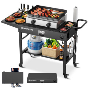 Folding Outdoor Grill Cart, 440 LBS