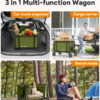 3 in 1 Collapsible Wagon, 120L & 220lbs, Army Green