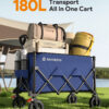 Heavy Duty Collapsible Wagon, 180L & 330lbs, Blue