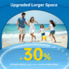 2 Beach Tent, with UPF50+ UV Protection, 4 Persons, Sky Blue