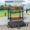 2 Folding Outdoor Grill Cart, 440 LBS, With 2-Tier Storage Rack