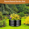 36 Inch Round Galvanized Fire Pit Ring, 3 Feet, Black