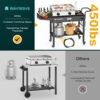 Folding Outdoor Grill Cart, 440 LBS