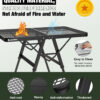 Folding Grill Table with Mesh Desktop, 200 LBS, L Size