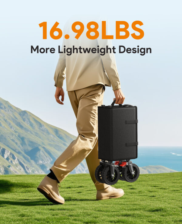 Heavy Duty Collapsible Wagon, 180L & 330lbs, Black