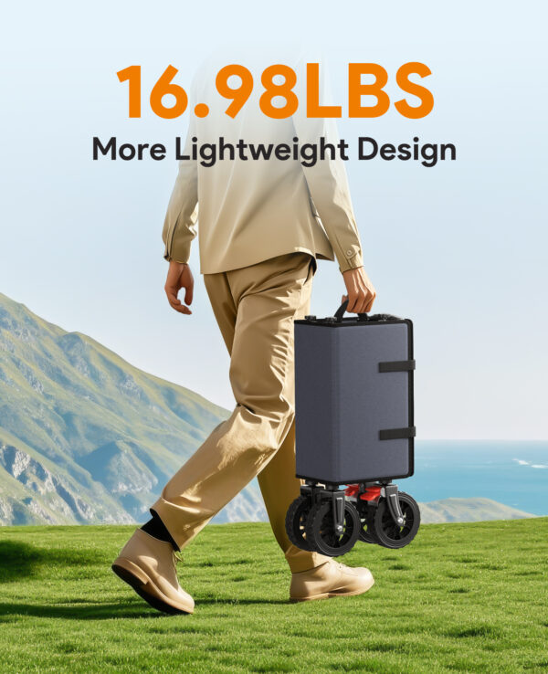 Heavy Duty Collapsible Wagon, 180L & 330lbs, Grey