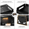 Folding Charcoal Grill with Carry Bag