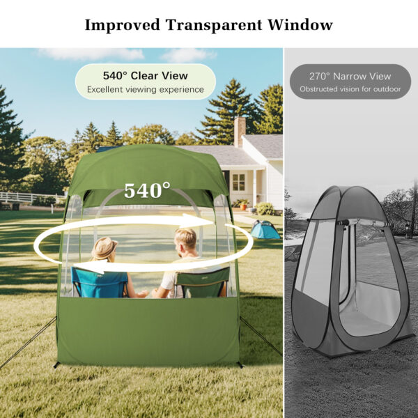 Instant Sports Tent, Clear View, Army Green