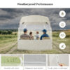 Portable Sports Tent, Clear View, Beige