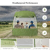 Portable Sports Tent, Clear View, Army Green