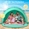 Beach Tent, with UPF50+ UV Protection, 4 Persons, Mint Green