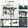 Folding Outdoor Grill Cart, 440 LBS
