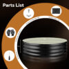 60 Inch Round Galvanized Fire Pit Ring, 5 Feet, Black