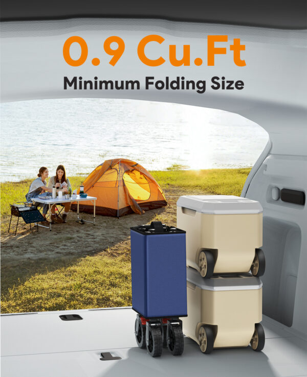 Heavy Duty Collapsible Wagon, 180L & 330lbs, Blue