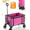 3 in 1 Collapsible Wagon, 120L & 220lbs, Pink