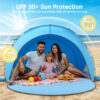 Beach Tent, with UPF50+ UV Protection, 3 Persons, Sky Blue