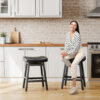 Kitchen Bar Stools Set of 2, 24 Inch, Black