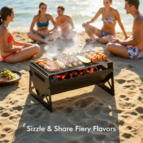 Folding Charcoal Grill with Carry Bag