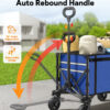 3 in 1 Collapsible Wagon, 120L & 220lbs, Indigo