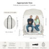 Instant Sports Tent, Clear View, Beige