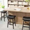 Kitchen Bar Stools Set of 2, 29 Inch, Black