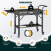 Folding Outdoor Grill Cart, 440 LBS