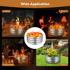 36 Inch Round Galvanized Fire Pit Ring, 3 Feet, Silver