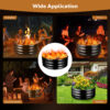 36 Inch Round Galvanized Fire Pit Ring, 3 Feet, Black
