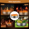 60 Inch Round Galvanized Fire Pit Ring, 5 Feet, Silver