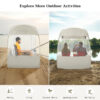 Instant Sports Tent, Clear View, Beige