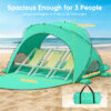7 Beach Tent, with UPF50+ UV Protection, 3 Persons, Mint Green