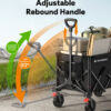 Heavy Duty Collapsible Wagon, 180L & 330lbs, Black