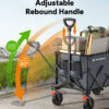 Heavy Duty Collapsible Wagon, 180L & 330lbs, Grey