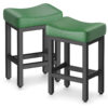 Counter Height Bar Stools Set of 2, 24 Inch, Forest Green
