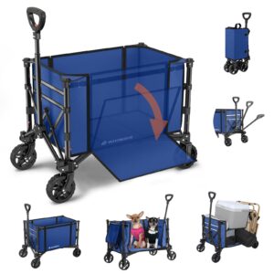 3 in 1 Collapsible Wagon, 120L & 220lbs, Indigo
