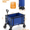 3 in 1 Collapsible Wagon, 120L & 220lbs, Indigo