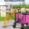 3 in 1 Collapsible Wagon, 120L & 220lbs, Pink