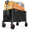 Utility Collapsible Wagon, 200L & 440lbs, Black